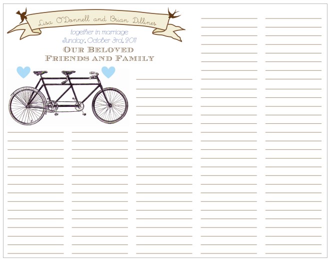 Bicycle Wedding Poster