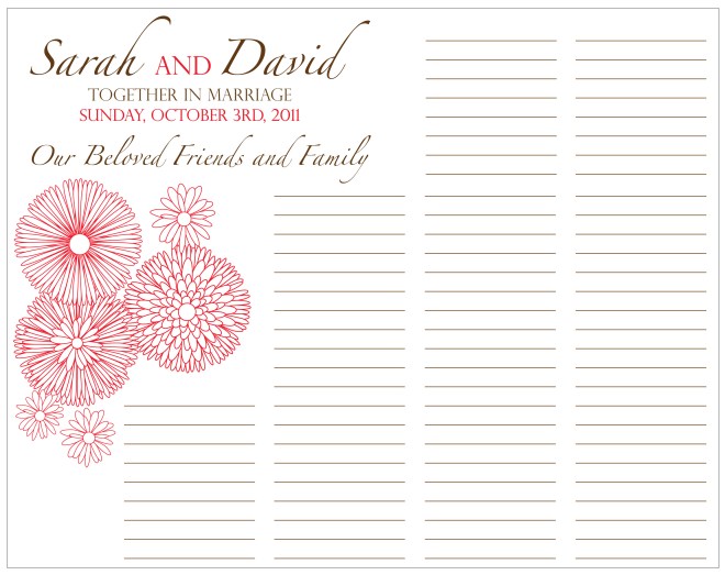 Modern Floral Wedding Poster