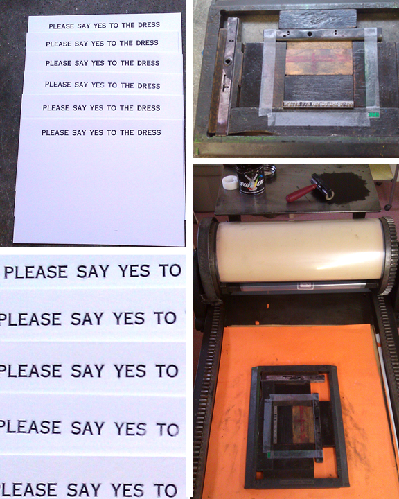 Say Yes To The Dress Letterpress Cards